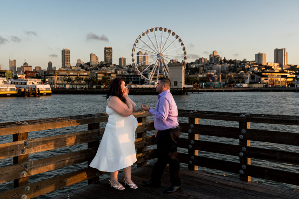 Fisherman's Wharf San Francisco sunset proposal surprise