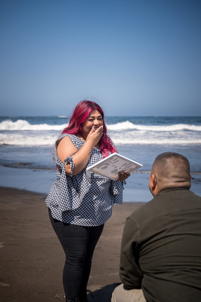 Trinidad State Beach surprise proposal announcement reveal